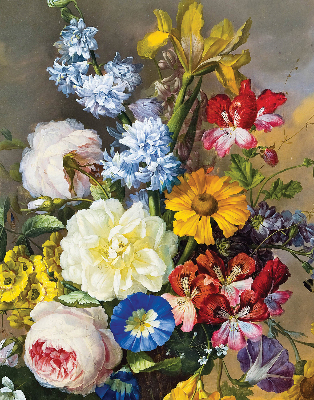 Store enrouleur de couleur bouquet de fleurs