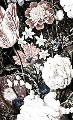 Store intérieur en bouquet de fleurs