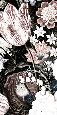 Store intérieur en bouquet de fleurs