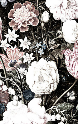 Store intérieur en bouquet de fleurs