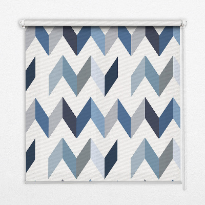 Store enrouleur à chevrons bleus