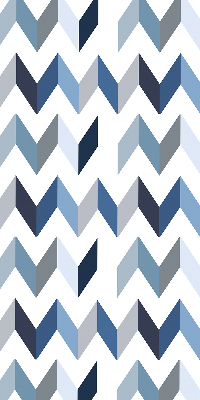 Store enrouleur à chevrons bleus