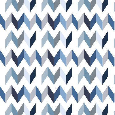 Store enrouleur à chevrons bleus