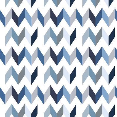 Store enrouleur à chevrons bleus