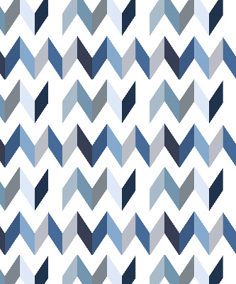 Store enrouleur à chevrons bleus