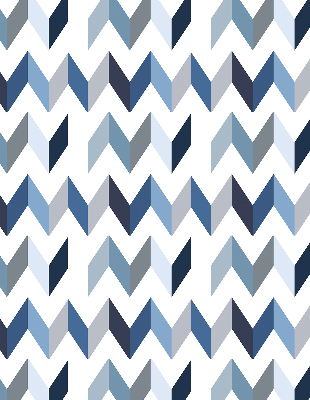 Store enrouleur à chevrons bleus
