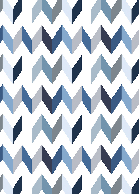 Store enrouleur à chevrons bleus