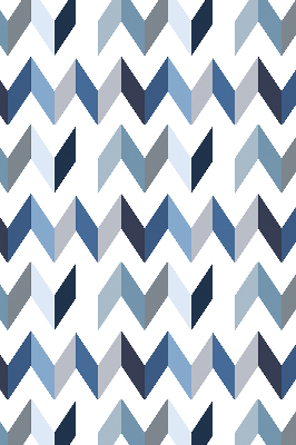 Store enrouleur à chevrons bleus