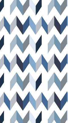 Store enrouleur à chevrons bleus