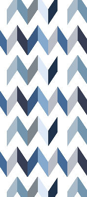 Store enrouleur à chevrons bleus