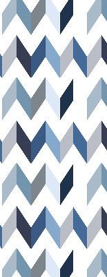 Store enrouleur à chevrons bleus