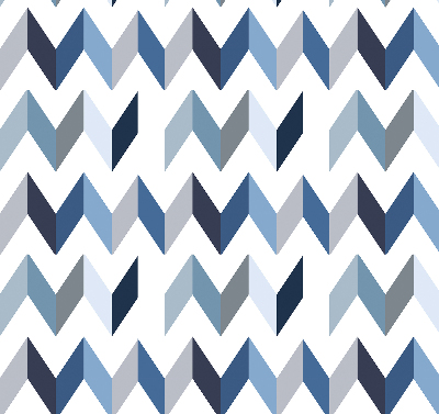 Store enrouleur à chevrons bleus