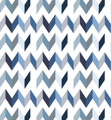Store enrouleur à chevrons bleus