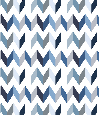 Store enrouleur à chevrons bleus