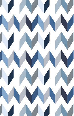 Store enrouleur à chevrons bleus