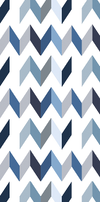 Store enrouleur à chevrons bleus