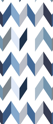 Store enrouleur à chevrons bleus