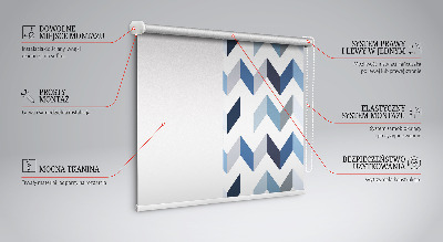 Store enrouleur à chevrons bleus