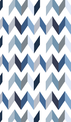 Store enrouleur à chevrons bleus