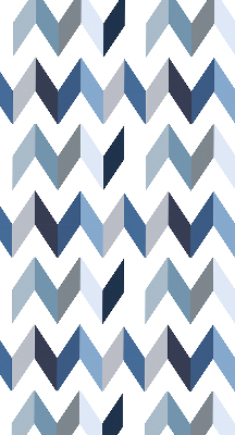 Store enrouleur à chevrons bleus