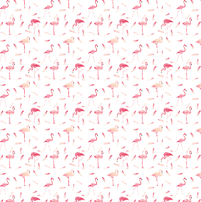 Store enrouleur les flamants roses et leurs plumes