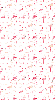 Store enrouleur les flamants roses et leurs plumes