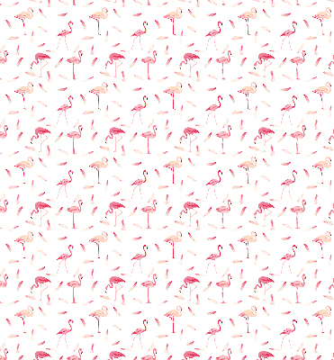 Store enrouleur les flamants roses et leurs plumes