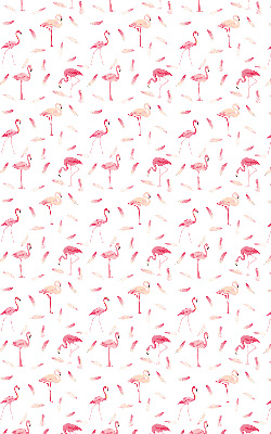 Store enrouleur les flamants roses et leurs plumes