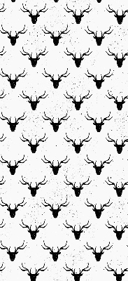 Store enrouleur de couleur noir avec têtes de cerf