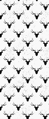 Store enrouleur de couleur noir avec têtes de cerf