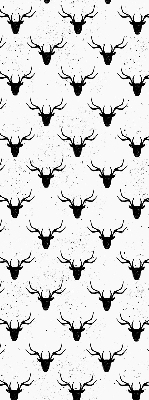 Store enrouleur de couleur noir avec têtes de cerf