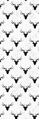 Store enrouleur de couleur noir avec têtes de cerf