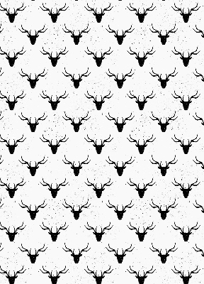 Store enrouleur de couleur noir avec têtes de cerf