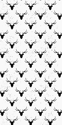 Store enrouleur de couleur noir avec têtes de cerf