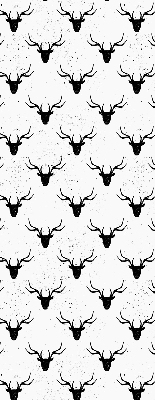 Store enrouleur de couleur noir avec têtes de cerf
