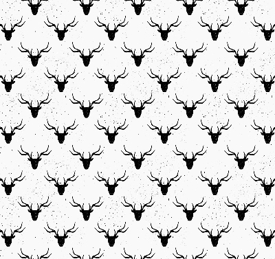 Store enrouleur de couleur noir avec têtes de cerf