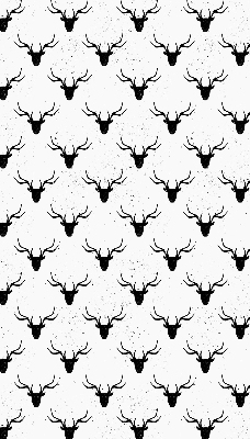 Store enrouleur de couleur noir avec têtes de cerf