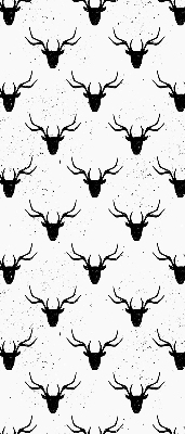 Store enrouleur de couleur noir avec têtes de cerf