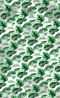 Store intérieur fenêtre avec feuilles tropicales