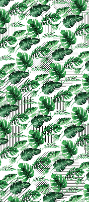 Store intérieur fenêtre avec feuilles tropicales