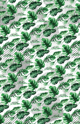 Store intérieur fenêtre avec feuilles tropicales