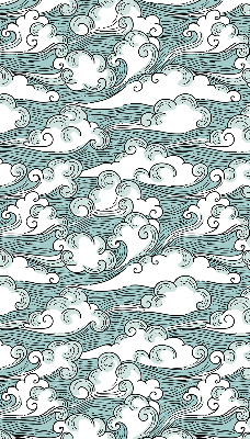 Store enrouleur nuages et vent
