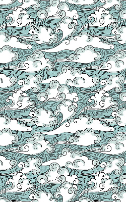 Store enrouleur nuages et vent