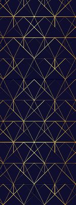 Store enrouleur avec lignes jaunes reliées en triangles