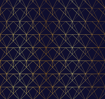 Store enrouleur avec lignes jaunes reliées en triangles