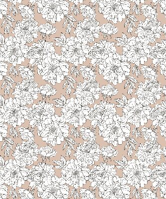 Store enrouleur avec fleurs dessinées