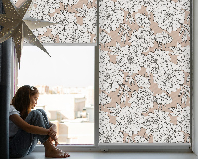 Store enrouleur avec fleurs dessinées