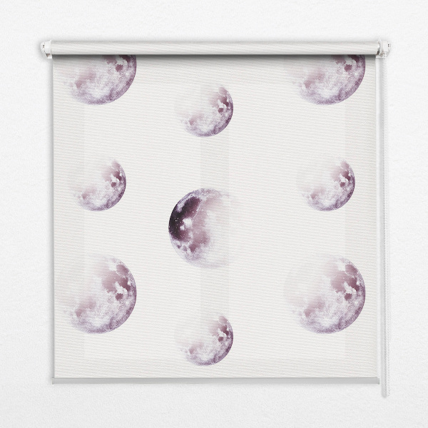 Store intérieur avec motifs de planètes grises