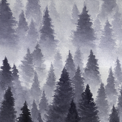 Store enrouleur en couleur Forêt brumeuse