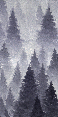 Store enrouleur en couleur Forêt brumeuse